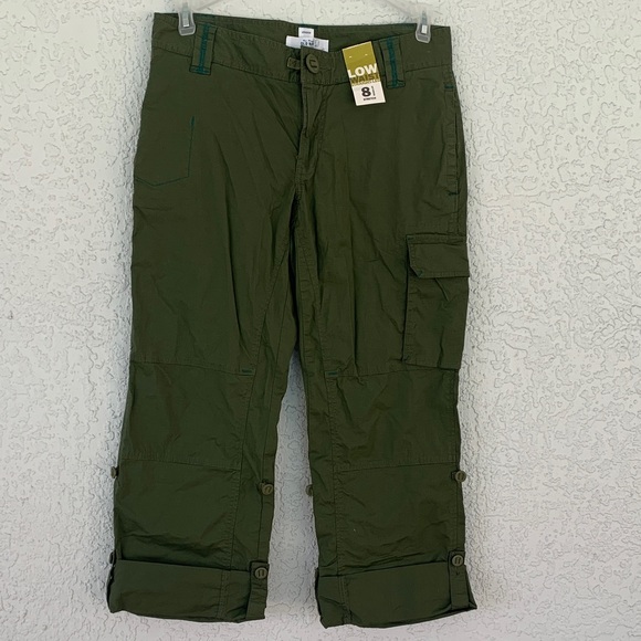 Old Navy Pants - Old Navy Dark Green Cargo low waist straight leg Pants size 8